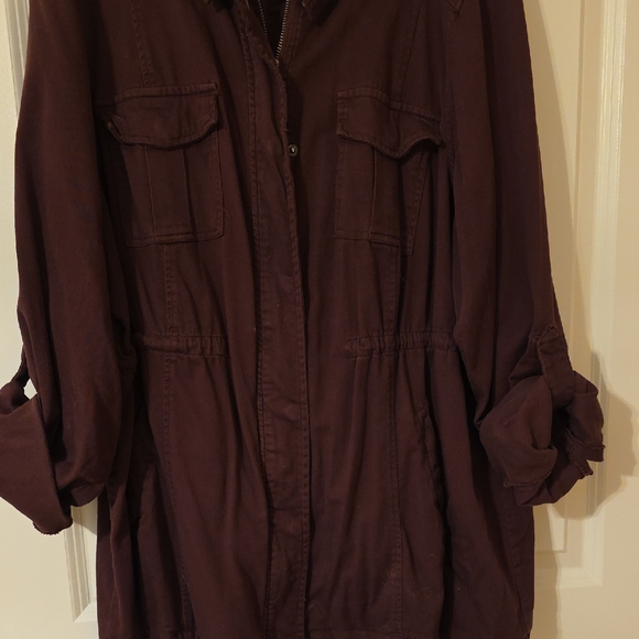 Torrid Women's Rich Plum Utility Jacket - Picture 5 of 6